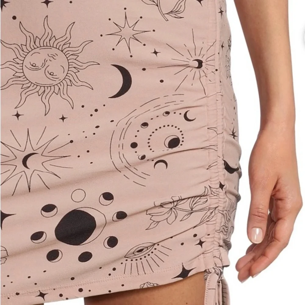 No Boundaries Pink Ruched Asymmetrical Mini Dress - Picture 5 of 6